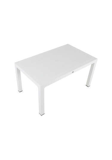 Luna 90x150 Elit Rattan Masa Beyaz