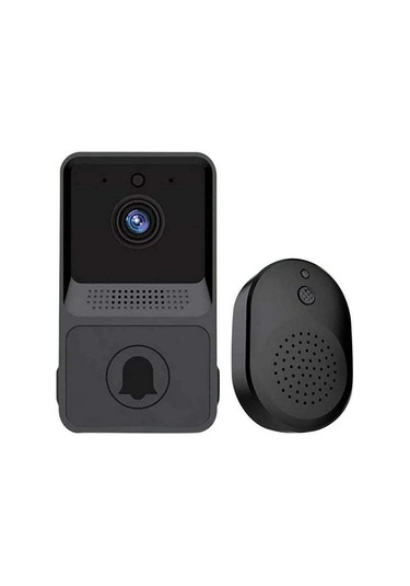 Yifomall Akıllı Wi-fi Görüntülü Kapı Zili: Şarj Edilebilir Pil, Düşük Güç Tüketimi, Z20 Siyah Model