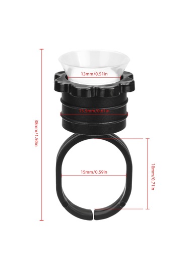 Samdoo Tek Kullandım Kalın Biriktirici Dövme Pigment Yüzük Bardakları 20 Adet - İçin Boya Saklama, Kolay Renklendirme, İğneyi Koruma