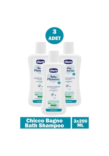 Chicco Bagno Bath Shampoo 200 Ml 3 Adet