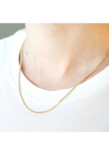 14 Ayar Altın 55 Cm Erkek Zincir Kolye N11.395