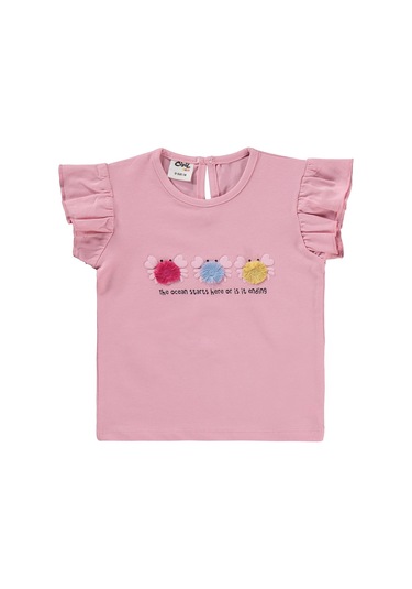Civil Baby Renkli Nakışlar 6-18 Ay Takım - Pembe