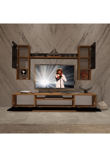 Decoraktiv Trio 5das Mdf Tv Ünitesi Tv Sehpası Ceviz - Siyah