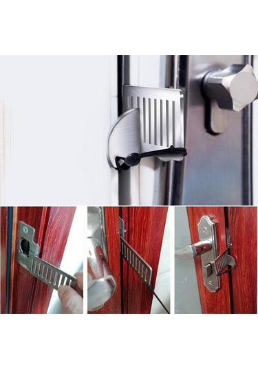 1 Adet Taşınabilir İç Mekan Kapı Kilidi, Yatak Odası, Ev Ve Seyahat İçin Taşınabilir Güvenlik Kapı Kilidi Cep Kilidi