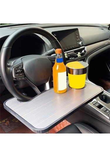 Cbtx Global Direksiyon Abs Masası Dizüstü Bilgisayar Tablet  Araba Direksiyon Tepsisi - Kahverengi+ahşap Doku