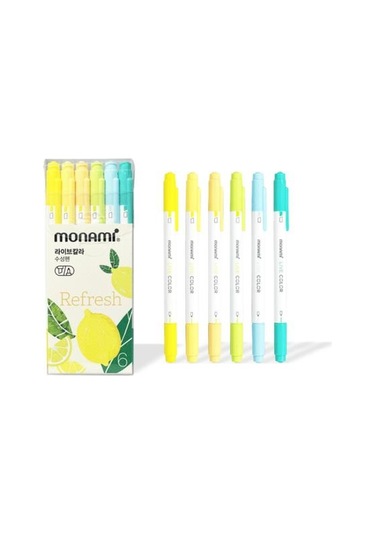 Monami Live Color Refresh 6'lı Fosforlu Kalem Seti Çok Renkli