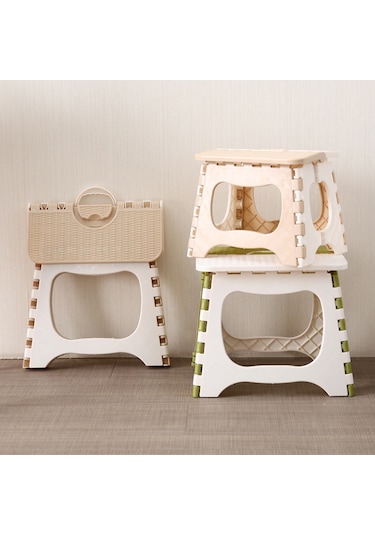 Monyee Yeşil Küçük Boy Taşınabilir Plastik Çalıştırılabilir Tabure - Banyo, Sıra Ve Ev Kullanıma Uygun Yeşil