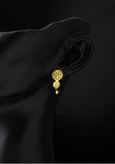 Bilezikci Yaşam Çiçeği Küpe - Kolyeli 22 Ayar Set