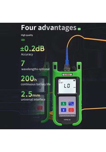 Sones Komshine Yüksek Hassasiyetli Optik Güç Ölçer Optik Kablo Hattı Test Cihazı, Model: Kpm-35-a/-70dbm İla +6dbm