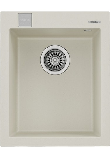 Teka Forsquare 34.40 Tg Tek Hazneli Tezgahüstü/Tezgahasıfır (Flush) Tegranite Eviye - Parlak Krem - 115230013