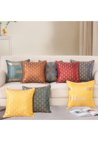 Suntek Modern Yastık Örtüsü 45 X Cm Yumuşak Kılıfı Mavi Mavi