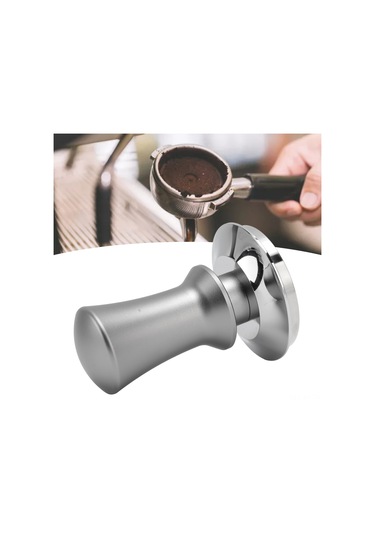 Shineyee Stainless Steel Otomatik Yüksek Dengeli 58mm Kahve Tamper, Ergonomik Kuru, Yüksek Dayanıklı, Ev Ve Cafe Kullanıma Uygun Gümüş