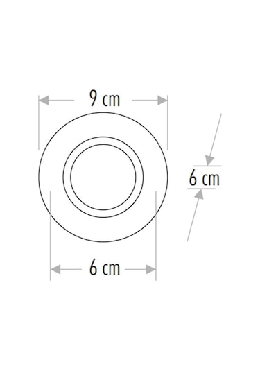 Cata Zambak Dekoratif Cam Spot Yuvarlak Cat Ct-6646