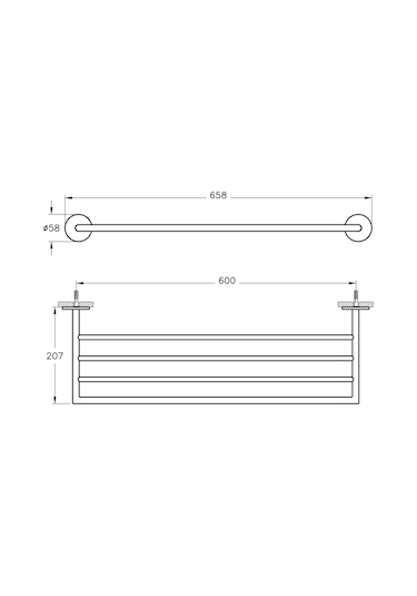 VitrA Origin A4489934 Üçlü Havluluk, Fırçalı Nikel Sarı