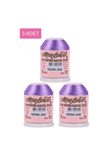 3 Adet Altınbaşak Oya Ve Dantel İpi 20 Gr - Royaleks - No: 940
