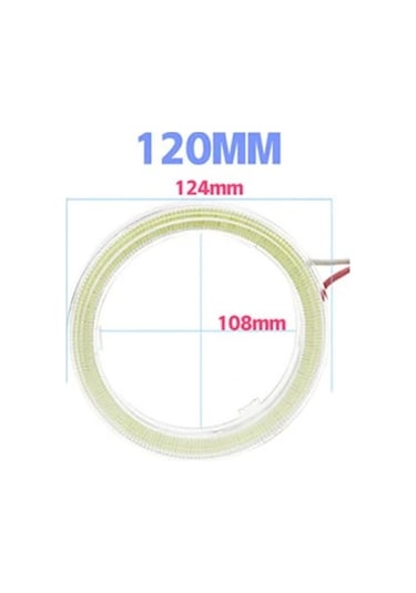 Mavi-120mm-2pcs Gündüz Çalışan Led Far Lambası Cob Angel Eyes Led Araç Halo Halka Işıklar Drl 12v 60mm 70mm 80mm