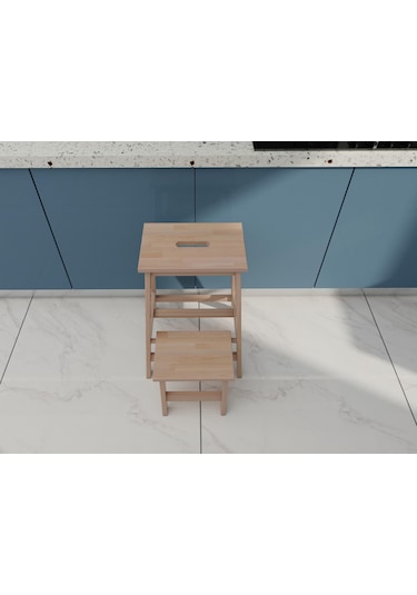 Ahşap Katlanabilir Basamaklı Tabure