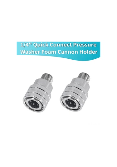 Maiyame Stainless Steel Pressure Washer Foam Cannon Bracket - 1/4" Quick Connect, 2-hole, Easy Installation, Organized Storage