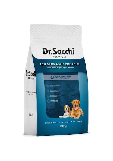 Dr.Sacchi Premium Düşük Tahıllı Somonlu Yetişkin Köpek Maması 2 KG