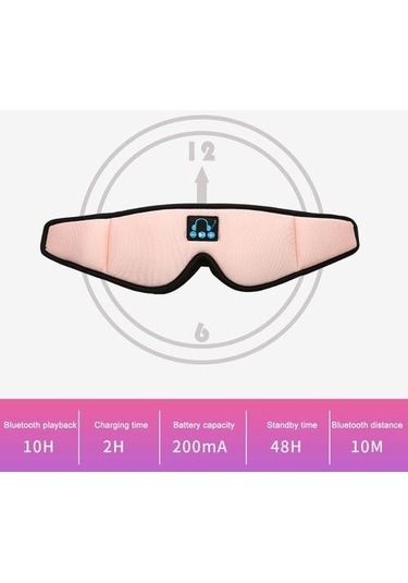 Kablosuz Bluetooth 5.0 Göz Maskesi 3d Stereo Surround Ses Müzik Çağrı Kulaklık Karartma Uyku Gözlükleri Kulakları Basmayın Göz Masajı Cihazı Jrvseg Çok Renkli