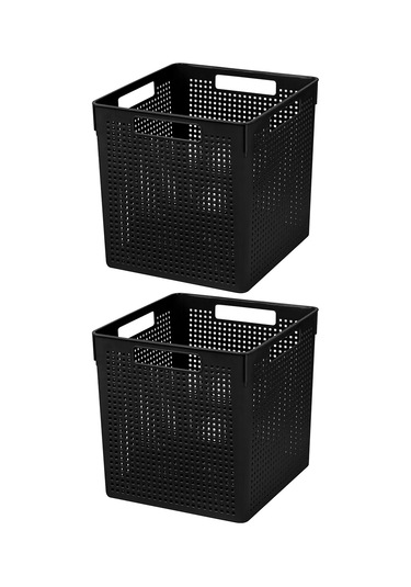 El Casa 2 Adet, 23 Litre Depolama Kutuları Depolama İçin 2 Adet, 23 Litrelik Kutular. 200720060 Siyah