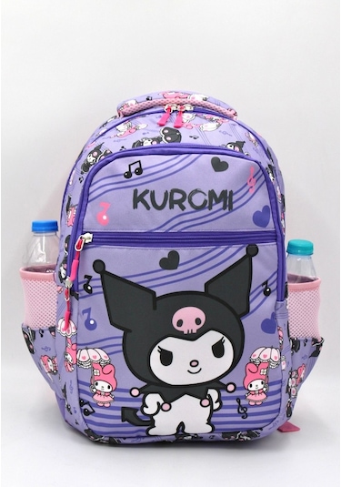 Kuromi Desen Mor Ortopedili Beslenmelikli Sırt İlkokul Çantası