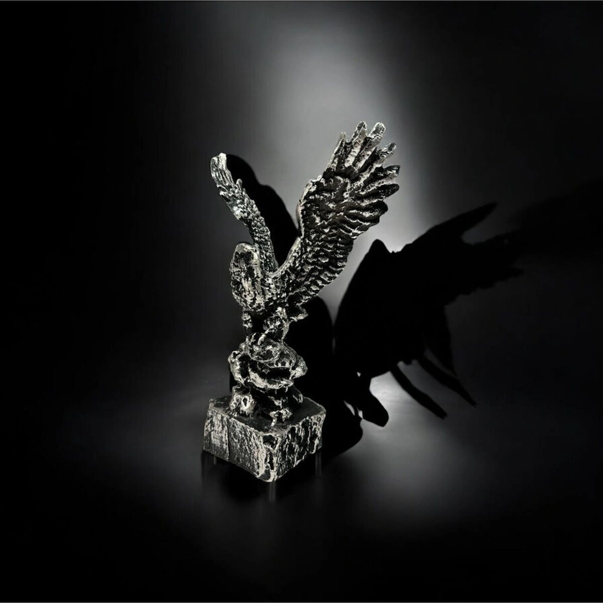 Dekoratif Polyester Kartal Biblo Gümüş Eskitme