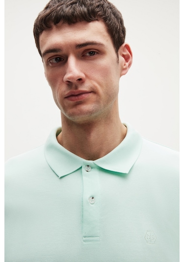 Ds Damat Regular Fit Mint %100 Pamuklu Uzun Ömürlü Kıvrılmaz Polo Yaka Nakışlı T-shirt 4hc14ort51000 Mint