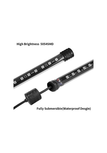 Lemestar Akvaryum Işığı Kumandalı 16 Renk 4 Flaş Modlu Su Üstü/altı Led Işık Su Bitkileri İçin Yeni Nesil Szd-q40rm Avrupa Standartı Çok Renkli