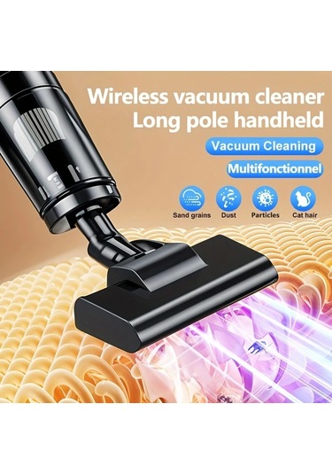 Fochsia Black Şarjlı El Süpürgesi: Type-c Şarj, 8 Aksesuar, Büyük Kapasiteli, Ev Ve Araç Temizliği İçin