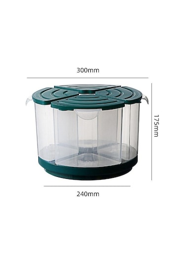 Pazly Beyaz Tahıl Saklama Kabı Gıda Tahıl Dağıtıcı Saklama Kutusu Mühürlü Döner Kuru Gıda Pirinç Kavanozları Baharat Şeker Mutfak Düzenleyici Beyaz