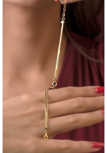 Fiyonk Kuyumculuk 14 Ayar Altın Şans Yoncası Ve Göz Detaylı İtalyan Balıksırtı Bileklik Blk8073 Beyaz Altın