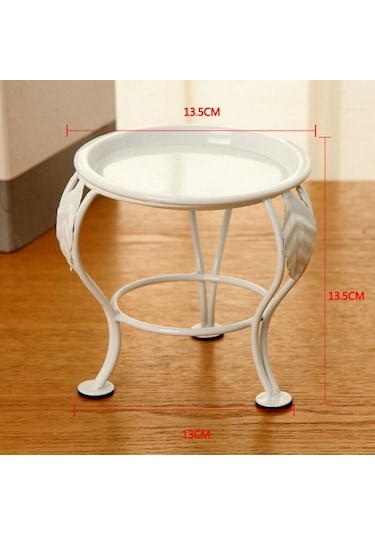 Saksı Standı Yuvarlak Destek Demir Sanat Succulents Açık Kapalı Bahçe Konteyner İçin Raf