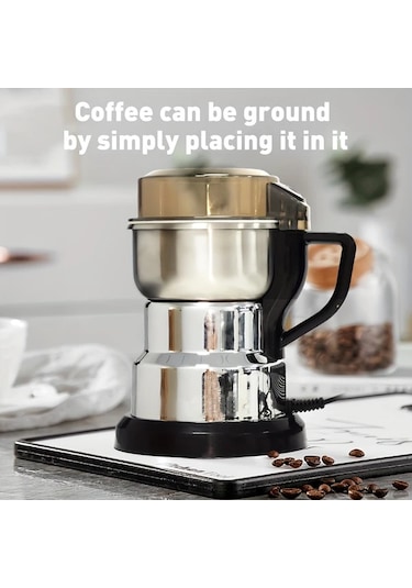 Topshop1 Simli 220v Avrupa Elektrikli Öğütücü Ev Tipi Çok Fonksiyonlu Tahıl Ot Kahve Değirmeni Temizlemesi Kolay Küçük Öğütme Makinesi Hediye Simli