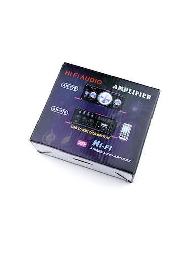 Mufunye Siyah 12v 20wx2 Bluetooth Araç/ev Amfi, Sd/usb Okuyucu, Fm Radyo, Dijital Ekran, 12v 2a-5a Girişi Güç Adaptörü Yok