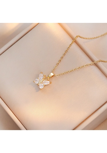 Bayan Kolye: Moda Estetiği Titanyum Çelik Kolye No.344 Çok REnkli