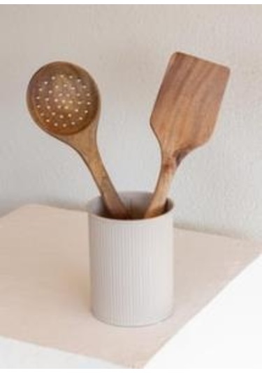 Stripe Tezgah Üstü Kaşıklık Bej 13 11 Cm Bej