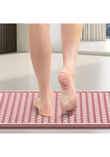 Suntek Ayak Masaj Aleti Hafif Kompakt Akupresür Matı Fitness Pembe