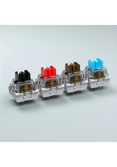 Fochsia 20 Adet Kahverengi Mekanik Klavye Switch 3 Pim 5 Bacak Lineer Sessiz Yumuşak