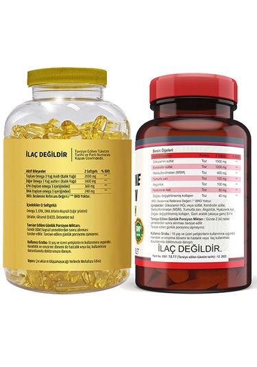 Flx Omega 3 Balık Yağı 90 Softgel & Nevfix Glucosamine