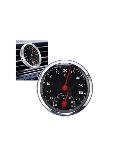 Gajeena Alüminyum Mekanik Sıcaklık Ve Nem Ölçer -30 C/+70 C Aralığı, Duvara Takılabilir, Akıllı Algılama, Ev/araç/seracılık Kullanıma Uygun