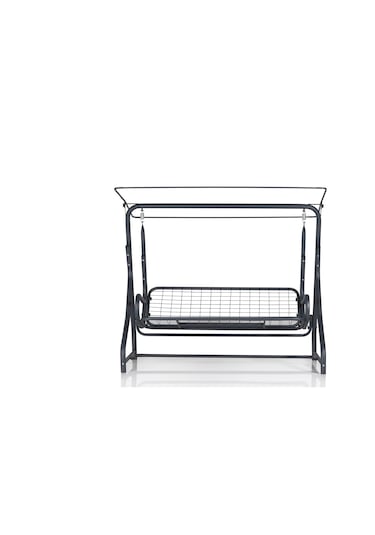 Erinöz Ruta 3 Kişilik Sabit Bahçe Salıncağı İskeleti - Mindersiz Gri