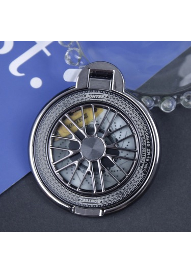 Goldenqian Cep Telefonu Halka Tutucu Standı Parmak Kavrama Derece Rotasyon Kickstand Uyumlu İphone'lar Kablosuz Şarj Black-3 Black-3