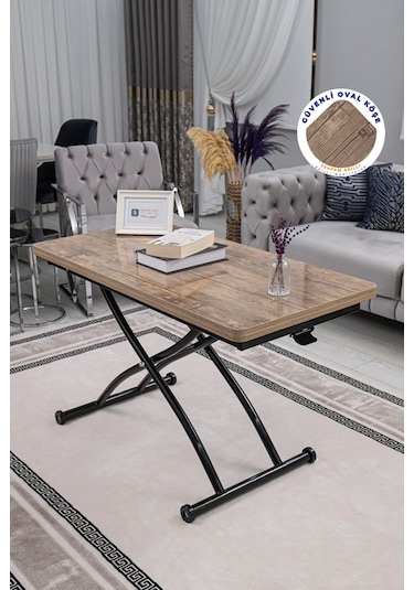 Juppo Üst Tabla Mdf Antiklayt Oval Köşe Alt Siyah Dışa Kıvrım