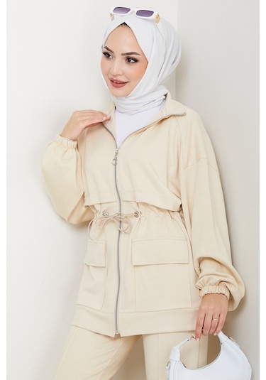 Kapak Cepli Oysho İkili Takım 1652 - Bej Bej