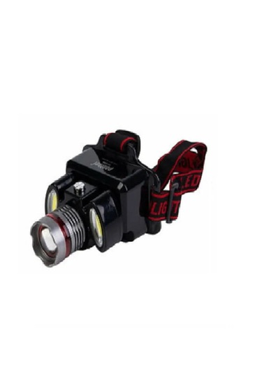 Led Işıklı Pilli Kafa Lambası Pt-5910 Kırmızı - Siyah