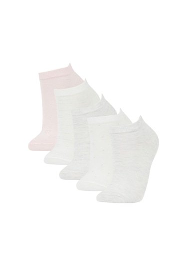 DeFacto Kız Çocuk 5'li Pamuklu Patik Çorap Y1937A6NSKR1