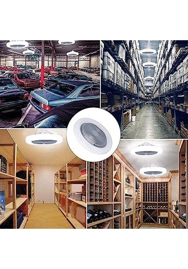 Symbee Led Tavan Fan Lambası - 4w Sessiz Fan + 30w Işık, 3 Hız Ayarı, 3000k-6000k Renk Sıcaklığı, Uzaktan Kumanda, E27/e26 Kolu, Gri Abs, 26x12cm