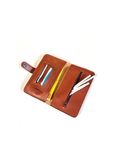 Pu Deri Vegan Deri Çıtçıtlı Tütün Kesesi