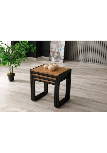 Arpelia Üçlü Zigon Sehpa 50x40x52/45x40x46/40x40x40